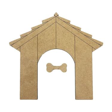 Imagem de Aplique Laser Mdf - Casinha Do Cachorro - 14 Cm