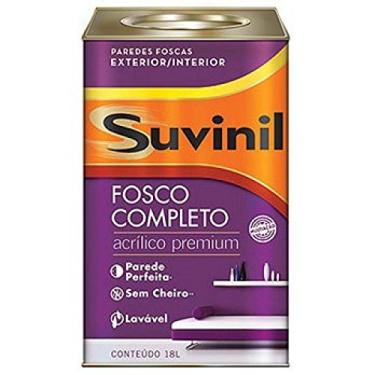 Imagem de Tinta Acrílica Fosco Branco Neve 18 Litros - 53398863 - SUVINIL - Tinta Acrílica Fosco Branco Neve 18 Litros - 53398863 - SUVINIL