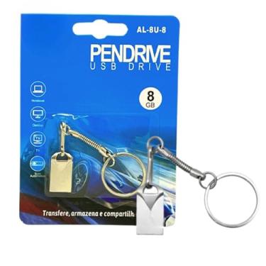 Imagem de Pendrive Chaveiro 8GB Unidade Flash USB de Alta Velocidade AL-8U-8/KA-G-8