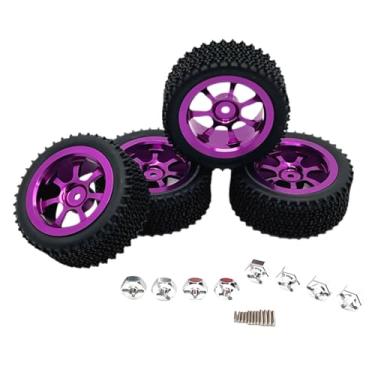 Imagem de oshhni 4x RC Rodas e Pneus Substituição RC Acessório RC Upgrade Parte RC Pneus com Aro de Roda para Wltoys 1/14 RC Modelo de Carro Caminhões, Tolet