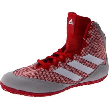 Imagem de adidas Mat Wizard 5 Tênis de luta livre masculino, Vermelho/cinza/branco., 38