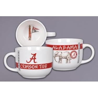 Imagem de Magnolia Lane Caneca de cerâmica superdimensionada da Universidade do Alabama, ideal para sopa, cappuccino, café e sobremesas - presente para estudantes, ex-alunos e fãs do dia a dia - mostre seu espírito escolar SEC NCAA
