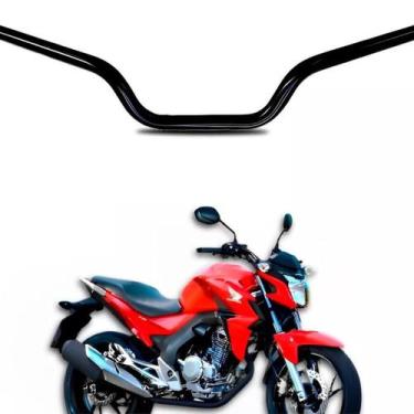 Imagem de Guidão Moto Cb Twister 250 2014 A 2022 Preto Com Furo Peso Pilotagem -