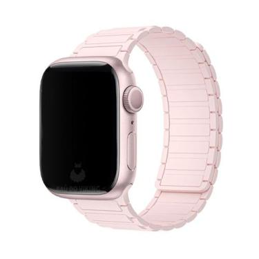 Imagem de Pulseira Elos Silicone Compatível Com Apple Watch - Baú do Viking, Ros