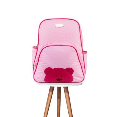 Imagem de Mochila Para Criança Ursinho Reforçada Impermeável Mala Maternidade Lu