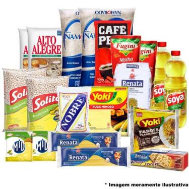 Imagem de Cesta Básica de Alimentos 20 Itens Produtos de Qualidade - Nacional
