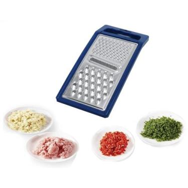 Imagem de Ralador Descascador Fatiador Manual Legumes Frutas 2 Faces - 123 Util