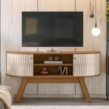 Imagem de Bancada Barcelona p/ TV Até 55 polegadas Rack Design Curvo e Moderno p