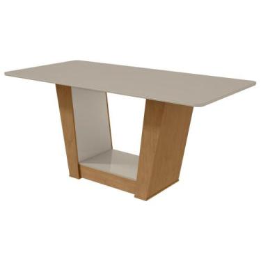 Imagem de Mesa de Jantar Lopas 1,70 Apogeu Sem vidro Amêndoa Clean/off White - M