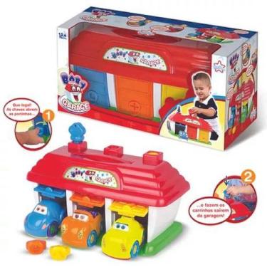 Imagem de 3 Carrinhos Coloridos e Garagem Portinha Vira Maleta - Big Star