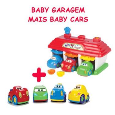 Imagem de Kit 07 Carrinhos Coloridos Baby Car e Garagem Bebês Big Star - Big Sta