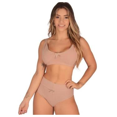 Imagem de Kit 10 Calcinhas  Pós Parto de Algodão -Cós Alto-Cós Duplo-Lingerie-Ge