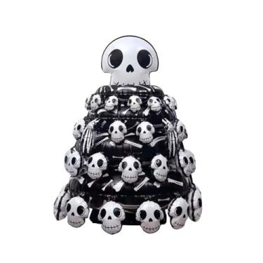 Imagem de Large Size SKuu Halloween Balloons, 1pc huge skuu standing balloon for Halloween Celebration Party Bar Anniversary Graduation Decoration Indoor Outdoor