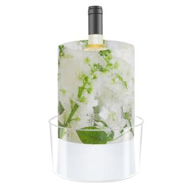 Imagem de Molde de gelo para garrafa de vinho, balde de gelo acrílico DIY para coquetel bar/festa/casamento/festival/Halloween/Natal/feriado/champanhe/vinho/uísque/cerveja/bebida para qualquer tema ou estação, 1 pacote