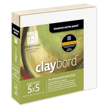 Imagem de (5X5, profundidade de 3/4 de polegada) - Paineis de argila da serie Ampersand Museum para tinta e tinta, profundidade de 1,9cm embalada, 13cm x 13cm (CBSC055)