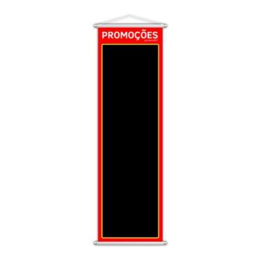 Imagem de Banner Promoções Aproveite Fundo Preto Preço Lona 100x30cm - Plimshop