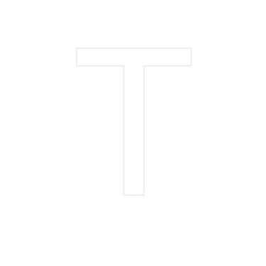Imagem de Transfer - Letra T - Branco - 1 unidade - Rizzo