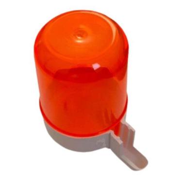 Imagem de Bebedouro Animalplast Grande 300ml- Malha Fina - Laranja Com Base Bran