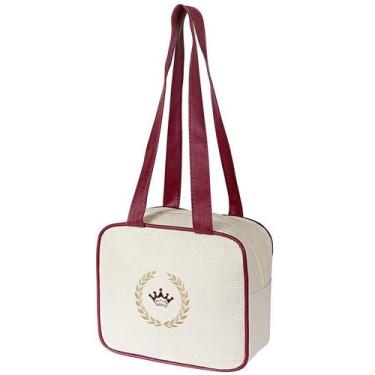 Imagem de Bolsa Maternidade Basic Palha e Bordô P - Talismã