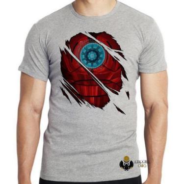 Imagem de Camiseta Homem de Ferro  reator armadura Blusa criança infantil juveni