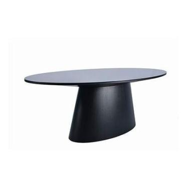 Imagem de Mesa de Jantar Cone Oval 198x122 cm - Outros, Laca Preta