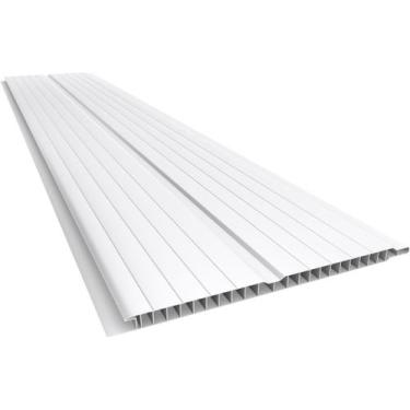 Imagem de Forro de PVC Double Frisado Plasbil Kit C/ 12 Réguas de 3m - 7,2 M²