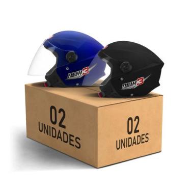 Imagem de Kit 2 Capacetes New Liberty 3 Abertos Pro Tork Moto Masculino Feminino