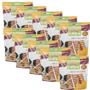 Imagem de Petisco Snack Natural Canelone Puresnacks Kit 10 Pacotes