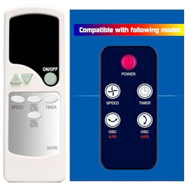 Imagem de Controle remoto de substituição para ventilador Ozeri OZF6 OZF6-WT Brezza III (com botões grandes)