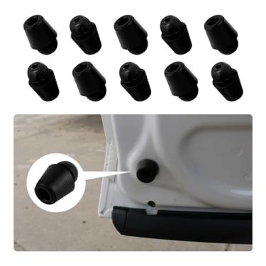 Imagem de Bestmoy 10Pcs Amortecedor de Porta de Carro, Almofadas de Borracha para Portas Dianteiras e Traseiras, Protetores de Almofada Lateral de Porta de Veículo Universal (Preto)