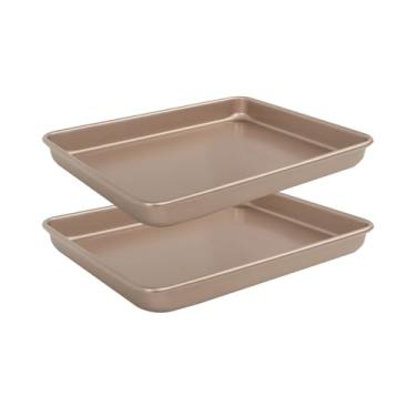 Imagem de Assadeiras para assadeiras, 2 unidades de assadeiras antiaderentes, assadeira de brownie, forma de pão e bolo, torradeira de forno, assadeira, assadeira, bandeja de cozimento antiaderente, forma de