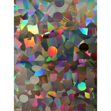 Imagem de Rainbow Symphony – Faça seus próprios coletores de sol de janela arco-íris, adesivos e decalques. Filme de artesanato para máquinas de corte Cricut e Silhouette, padrão de confetes 30,5 x 45,7 cm -