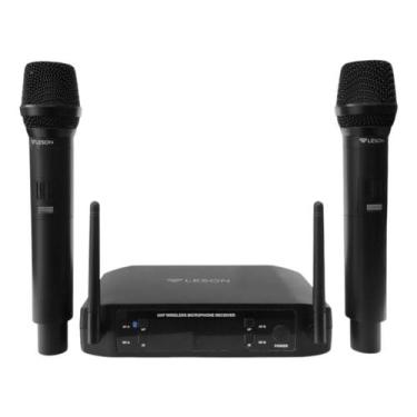 Imagem de Microfone Duplo Sem Fio Profissional Multicanais Ls916 Base Leson, Pre