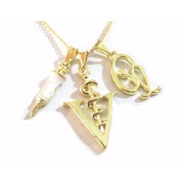 Imagem de Colar Cordão Gargantilha Veterinária Seringa Folheado - Milena Folhead