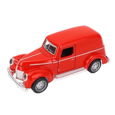 Imagem de Alloy Toy Modelo de Carro Vintage, Play Imaginative Play Vintage Diecast Car Collectible for Fys Fisical Activity (Vermelho)
