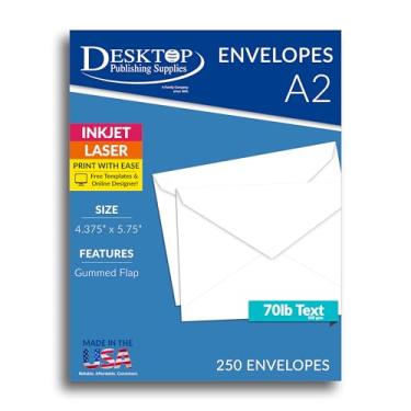 Imagem de Desktop Publishing Supplies Envelope, cartões de felicitações branco 11 x 14 cm, convites 250 peças