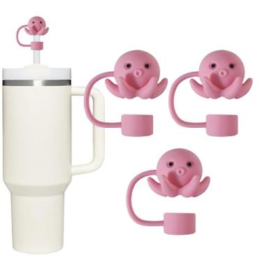 Imagem de 5 peças de capas de canudo para copo Stanley com tampa 567 g/850.5 g/1,134 g, tampa de palha para copo com tampa de 10 mm/0,39 polegadas de copos Stanley/Simple Modern/Owala/Osse - Polvo