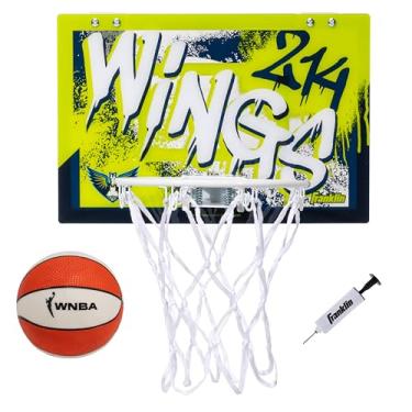 Imagem de Franklin Sports WNBA Cesta de basquete Dallas Wings Over The Door - Cesta de basquete infantil com mini bola - Minicarro WNBA Fan Shop para quarto + escritório