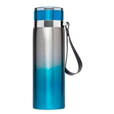 Imagem de Garrafinha Térmica Aço Inox 1L Água Gelada Quente C/ Vedação Academia 