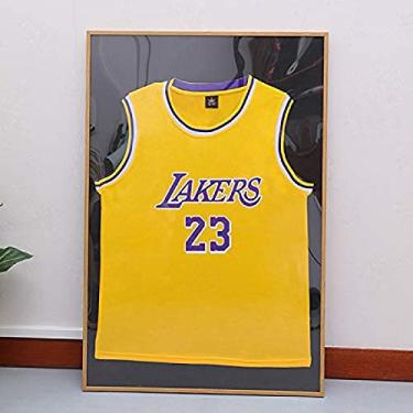 Imagem de Moldura de exibição de camisa esportiva, moldura de exibição de jersey, moldura de exibição montada na parede, moldura de coleção adequada para camisetas, uniformes de futebol, uniformes de basquete