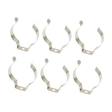 Imagem de Ｂｅｓｇａ 6 peças T12 clipes suporte suporte de lâmpada suporte evitar flacidez LED tubo fluorescente substituição para festas celebrações casa, aÇo