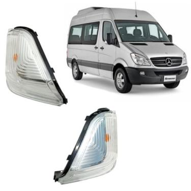 Imagem de Par Pisca Seta Retrovisor Mercedes Benz Sprinter 413 2012 2013 2014 Or