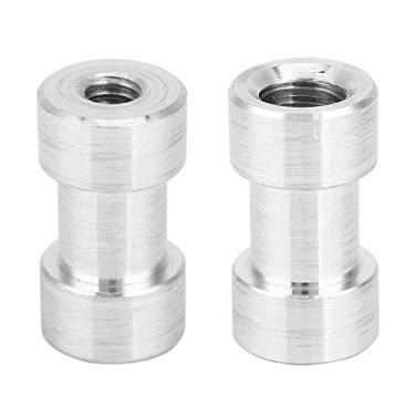 Imagem de 1 peça adaptador de parafuso fêmea para fêmea, liga de alumínio 1/4 fêmea para adaptador de conversão fêmea 3/8 conversor parafuso suporte de lâmpada parafuso peça de substituição