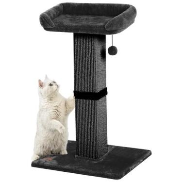 Imagem de Cat Scratching Post Karolpar 32 de altura para gatos domésticos pretos