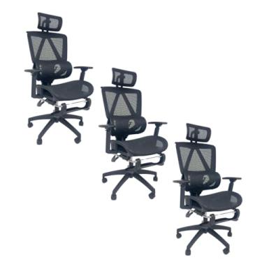 Imagem de Oficial Webshop - Kit 3 Cadeiras de Escritório Presidente Executiva Oficial Titan Preto