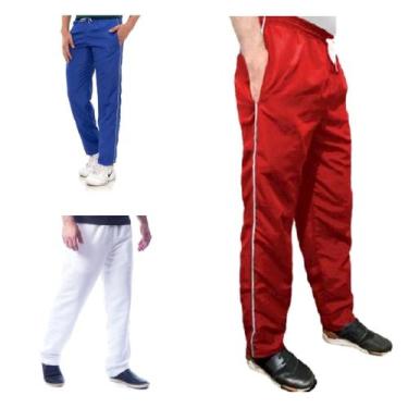 Imagem de Kit 3 Calças Masculina Fitness Em Tactel Com 03 Bolsos - C&C, Royal, B