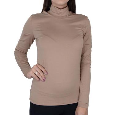 Imagem de Camiseta Feminina Upman ML Térmica Gola Alta Marrom - 246RF-Feminino