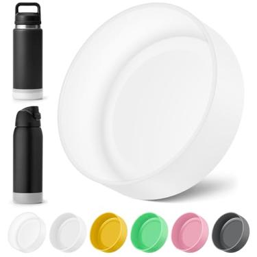 Imagem de Diumepo Bota de silicone para garrafas de água YETI 737 g e Owala Twist & FreeSip & Flip 947 ml, parte inferior da manga de silicone para garrafa de água YETI 737 g Rambler (transparente)