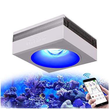 Imagem de PopBloom RL90 WiFi Luminaria Aquario Marinho 100W, Luminária de Led para Aquário, Lâmpada de LED para aquário de peixes de Recife de Coral SPS/LPS (1 Luminaria wifi com kit de suspensão)