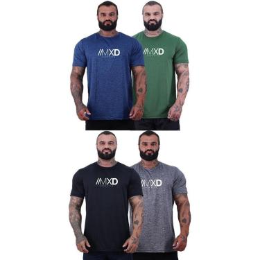 Imagem de Kit 4 Camiseta Tradicional Masculina MXD Dry 100% Poliéster Cor:;Tamanho:G;Gênero:Mascu...